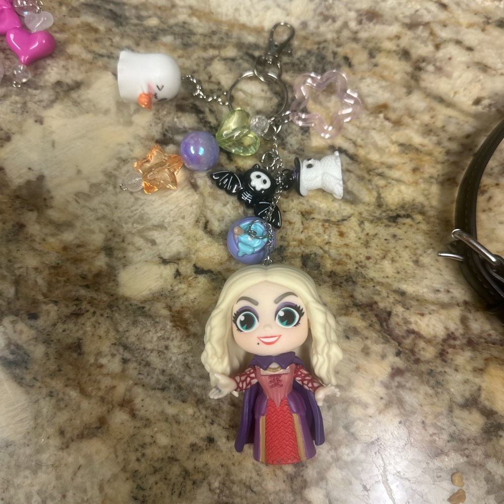 Colorful Character Keychain with Charms
